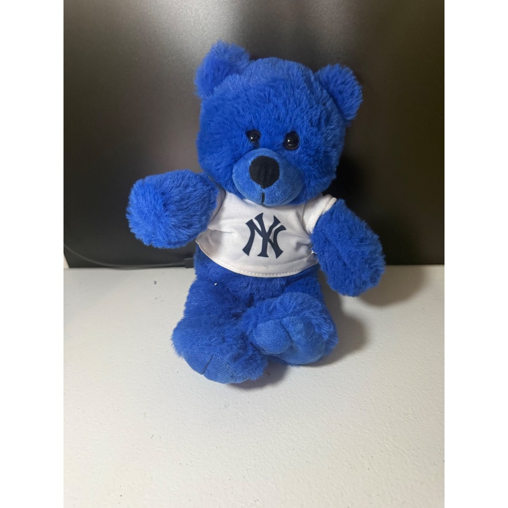 New York Yankees MLB Plush Teddy Bear Royal Blue White Jersey Sports Collectible